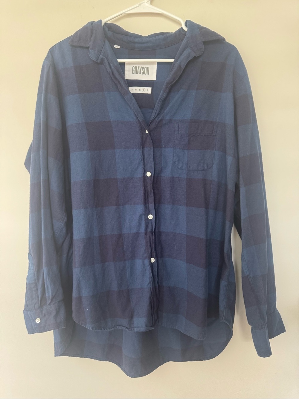 Grayson by Frank & Eileen “The Hero” Blue Plaid Button Down Shirt Sz L